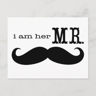 Postal I'm Her Mr. Mustache Grooms Gifts