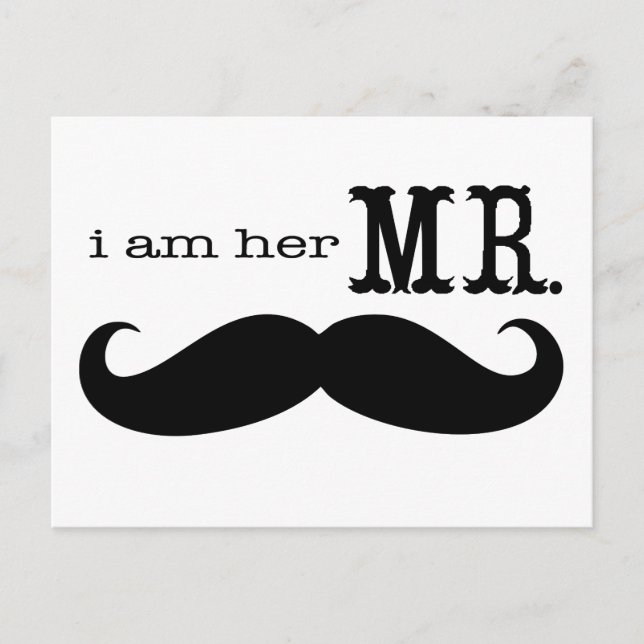 Postal I'm Her Mr. Mustache Grooms Gifts (Anverso)
