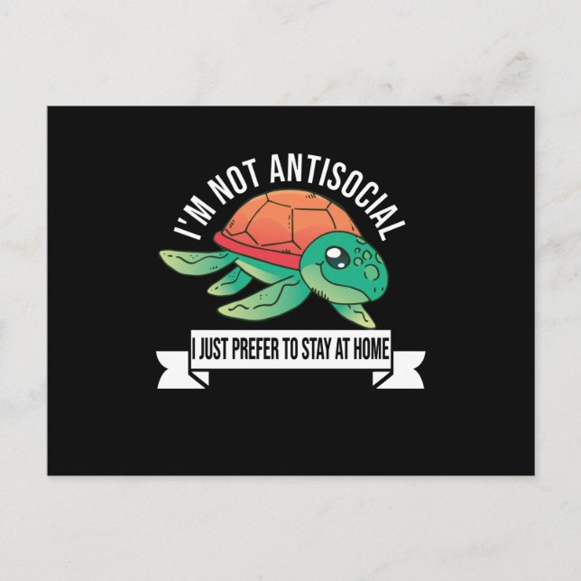 Postal I'm Not Antisocial I Just Prefer To Stay At Home (Anverso)