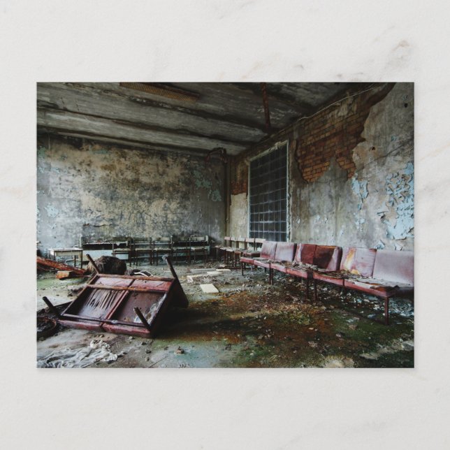 Postal Im Wartesaal des Zerfalls (Anverso)