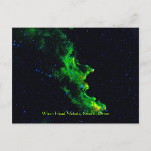 Postal Imagen astronómica de Witch Head Nebula en el espa