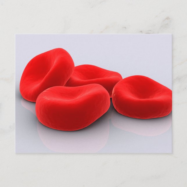 Postal Imagen conceptual de glóbulos rojos (Anverso)