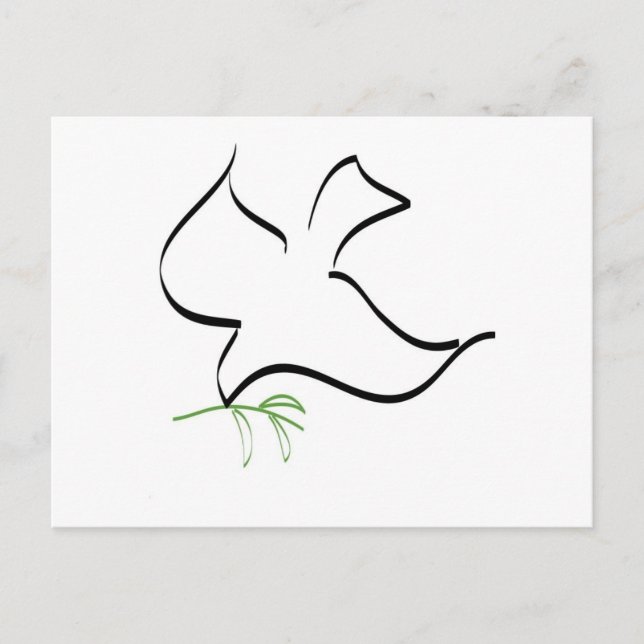 Postal Imagen de bifurcación Dove y Olive (Anverso)