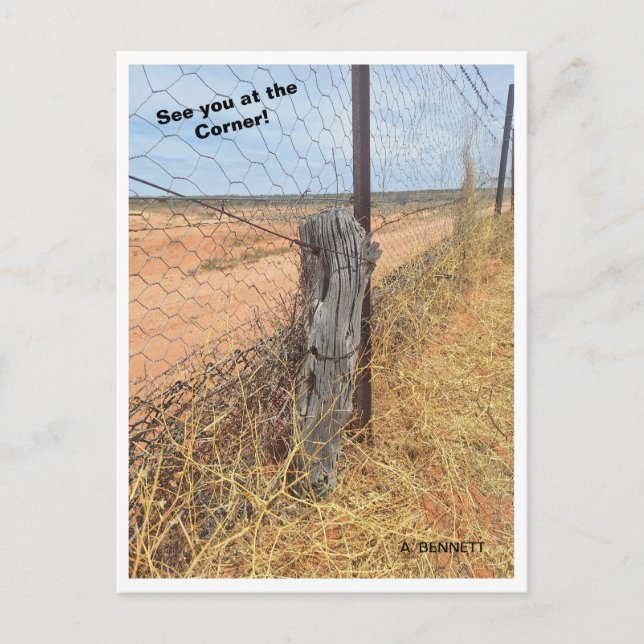 Postal Imagen de Corner, donde se reúnen 3 estados. (Anverso)