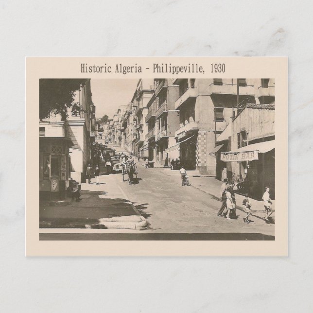 Postal Imagen de época, Argelia histórica Philippeville 1 (Anverso)