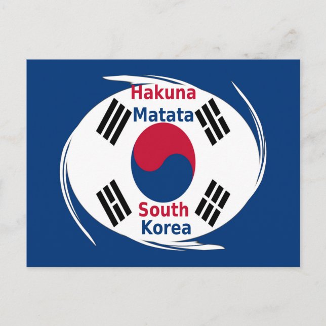 Postal Imagen de Hakuna Matata en Corea del Sur (Anverso)