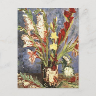 Postal Imagen de la flor del vintage de Van Gogh del