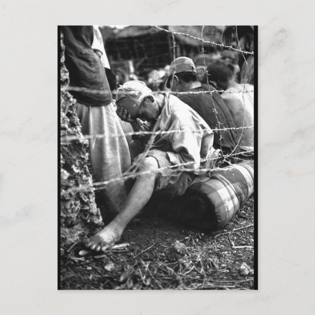 Postal Imagen de la guerra de prisioneros japonesa descon (Anverso)