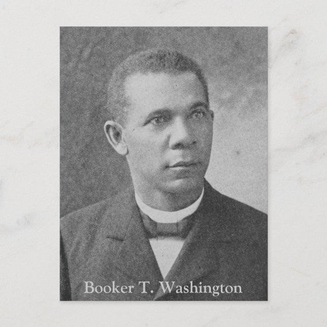 Postal Imagen de la historia negra del Booker T. Washingt (Anverso)