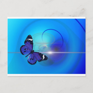 Postal Imagen de mariposa azul