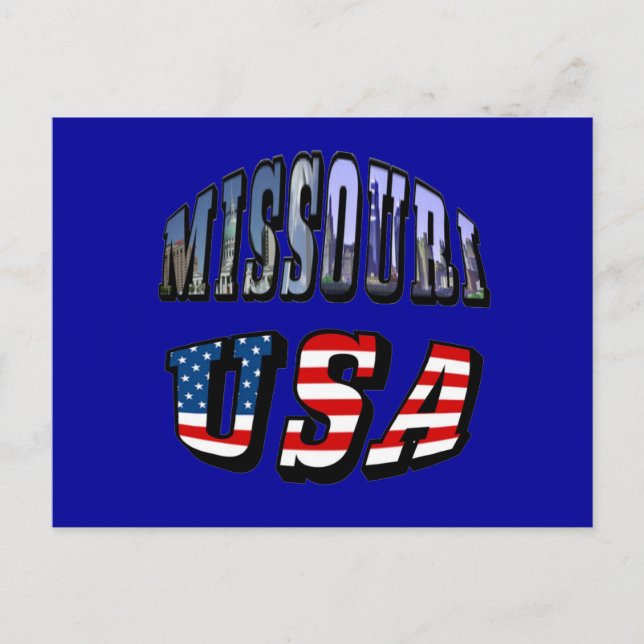 Postal Imagen de Missouri y texto de Estados Unidos (Anverso)