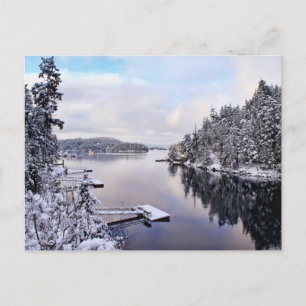 Postal Imagen de nieve en invierno