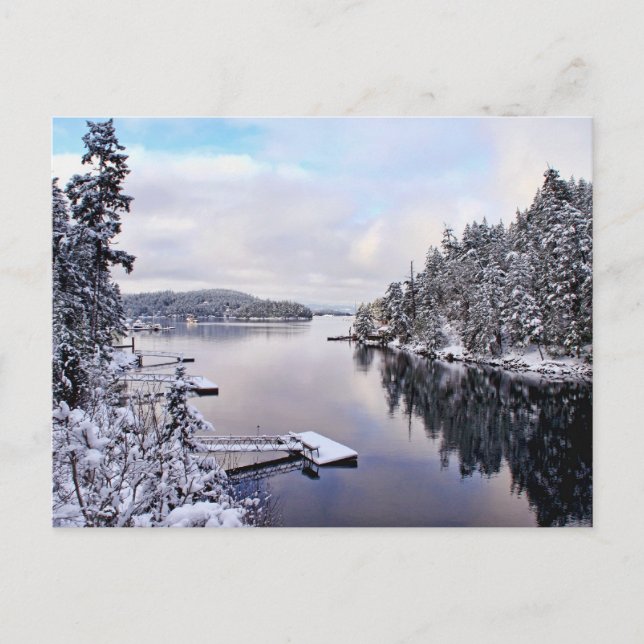 Postal Imagen de nieve en invierno (Anverso)