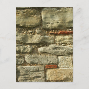 Postal Imagen de pared de piedra.