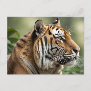 Postal Imagen de tigre gran felino naturaleza vida silves