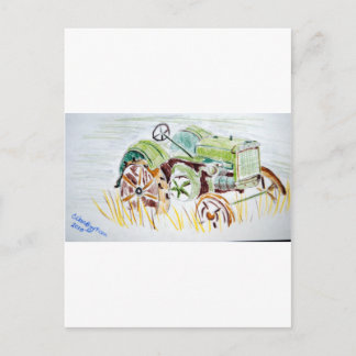 Postal Imagen de tractores, agricultura, país