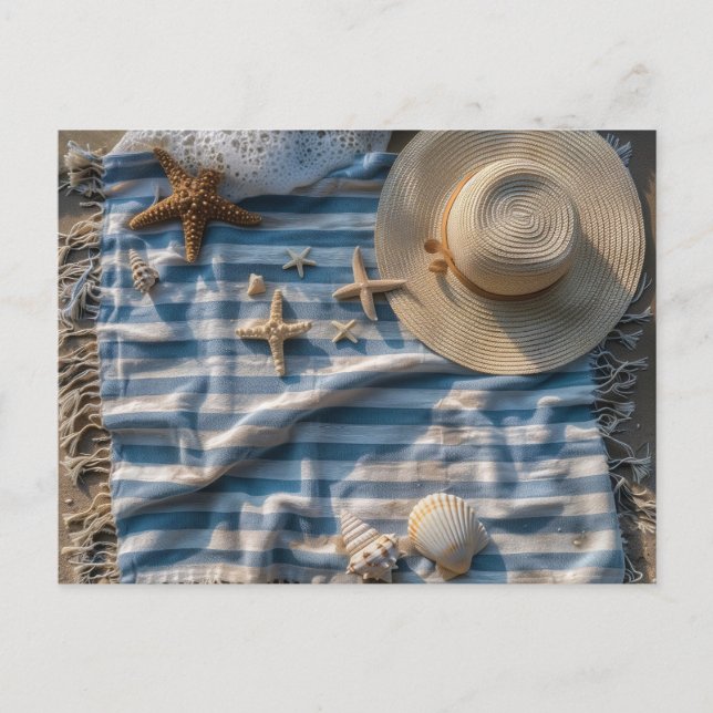 Postal Imagen de vacaciones de verano (Anverso)