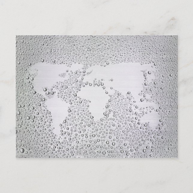 Postal Imagen del mapa del mundo (Anverso)