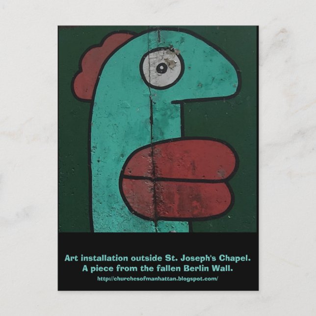 Postal Imagen del Muro de Berlín (Anverso)