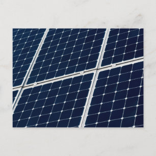 Postal Imagen divertida de un panel de energía solar