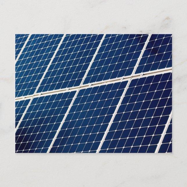 Postal Imagen divertida de un panel de energía solar (Anverso)