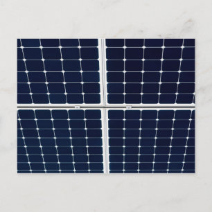 Postal Imagen divertida de un panel de energía solar