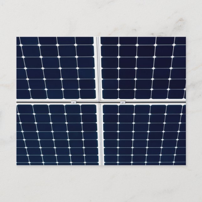 Postal Imagen divertida de un panel de energía solar (Anverso)