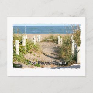 Postal Imagen en color del paseo marítimo de dunas. Pierc