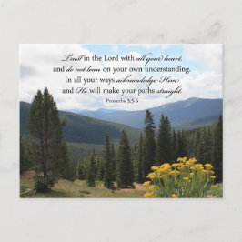 Postal Imagen inspiradora de la biblia de la foto