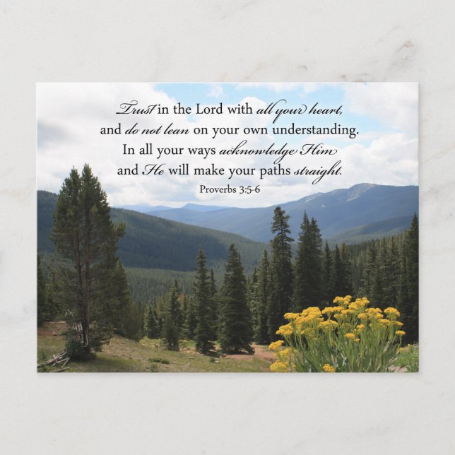 Postal Imagen inspiradora de la biblia de la foto (Anverso)