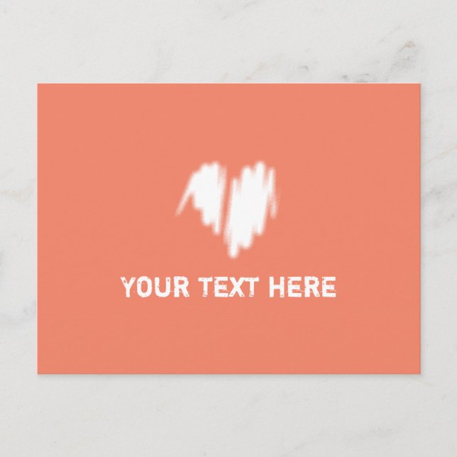 Postal Imagen moderada de corazón rociada en graffiti bla (Anverso)