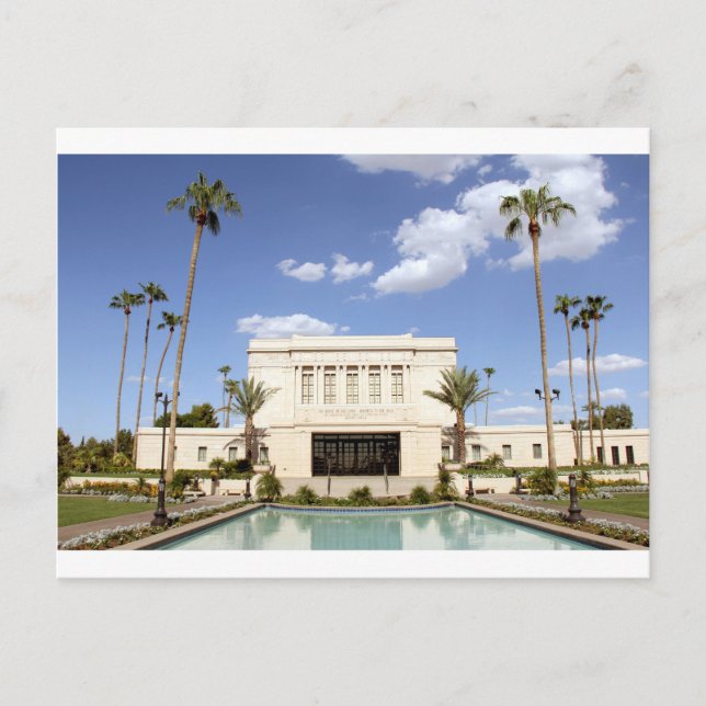 Postal imagen mormon del templo de lds mesa arizona (Anverso)