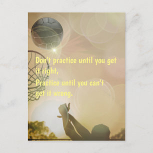 Postal Imagen Motivadora De Netball Con Cita