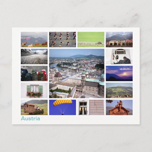 Postal Imagen múltiple de Austria (Anverso)