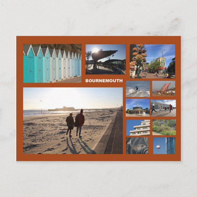 Postal Imagen múltiple de Bournemouth (Anverso)