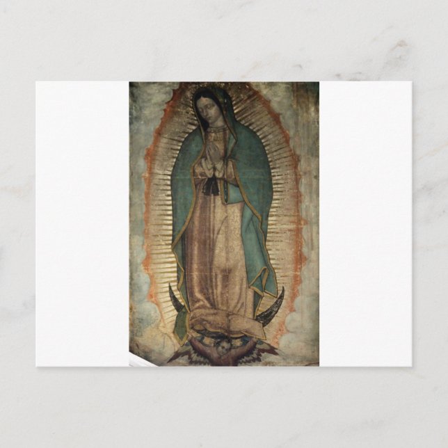 Postal Imagen original de nuestra Señora de Guadalupe (Anverso)