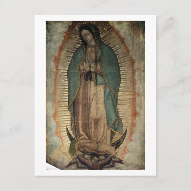 Postal Imagen original de nuestra Señora de Guadalupe (Anverso)