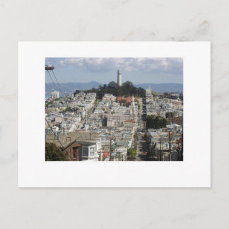 Postal Imagen panorámica de la Torre Coit
