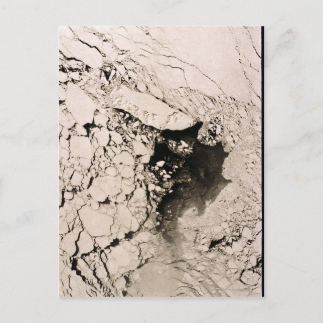 Postal Imagen satelital de la isla San Mateo, Mar de Beri (Anverso)