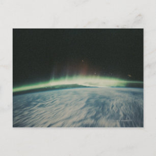 Postal Imagen satelital de las auroras boreales