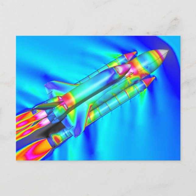 POSTAL IMAGEN TÉRMICA ATLANTIS SPACE SHUTTLE (Anverso)