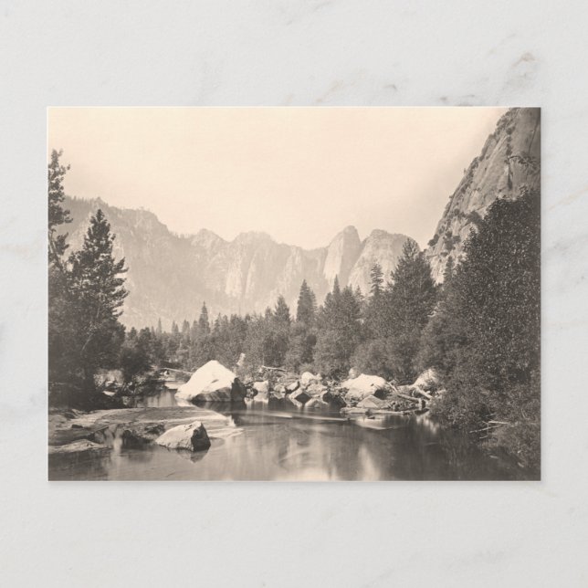 Postal Imagen vintage del Parque Nacional Yosemite (Anverso)