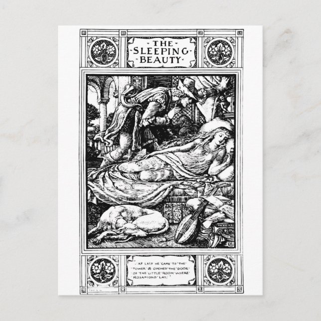 Postal imágenes de belleza durmiente (Anverso)