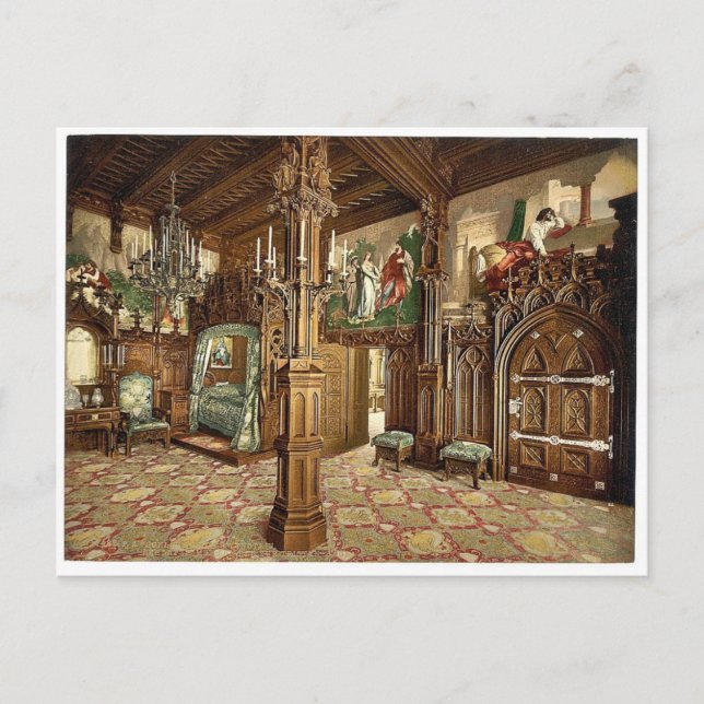 Postal Imágenes de la historia de Tristan, dormitorio, Ne (Anverso)