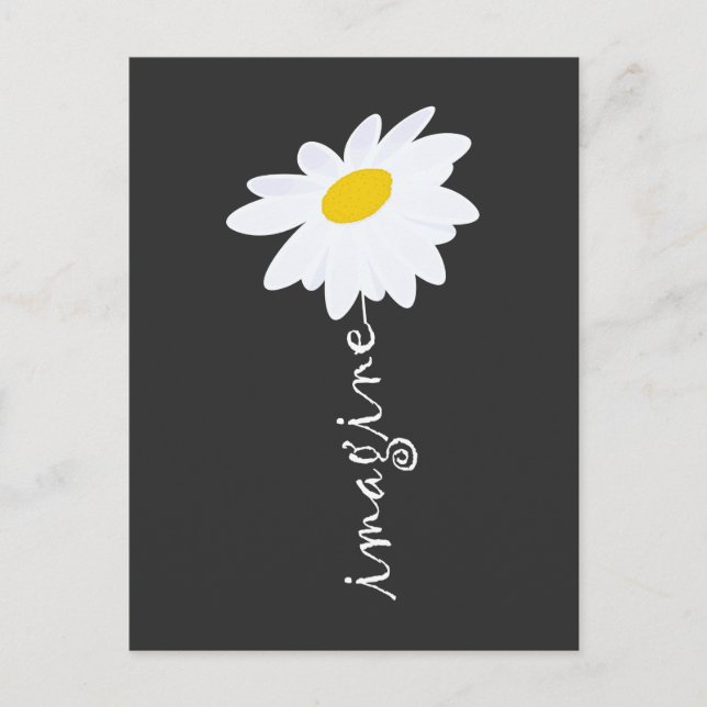 Postal Imagina la flor de Daisy (Anverso)