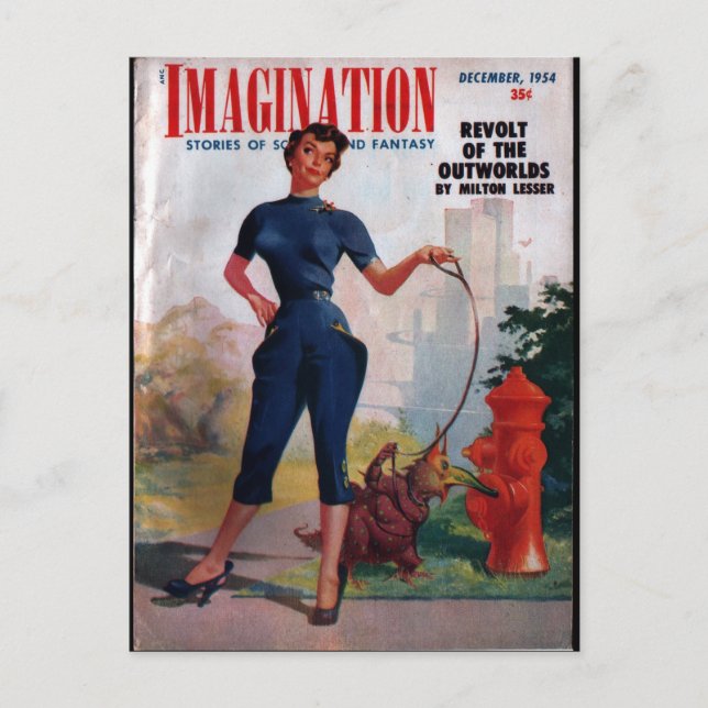 Postal Imaginación - Arte Pulp 1954-12 (Anverso)