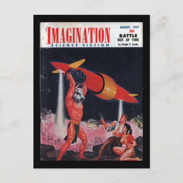 Postal Imaginación - Arte Pulp 1957-08 (Anverso)