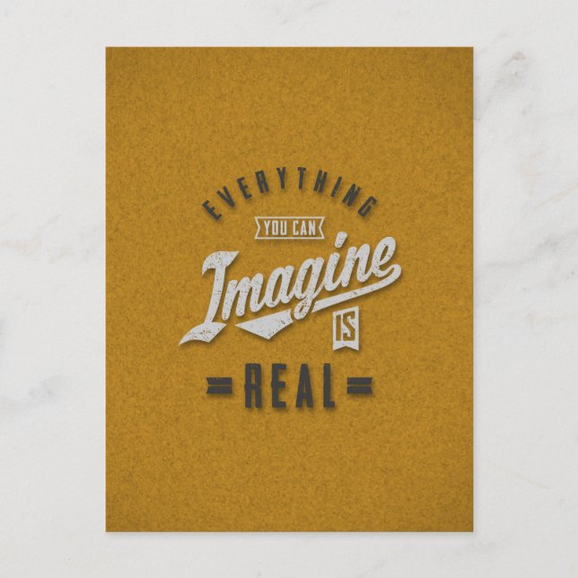 Postal Imagine es una cita Inspiradora real (Anverso)