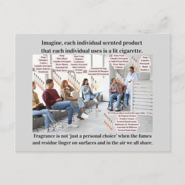 Postal Imagine If Scented Products Were Lit Cigarettes (Anverso)