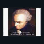 Postal Immanuel Kant Science Vs Knowledge Cita Gifts<br><div class="desc">Estás viendo un regalo, un té, una tarjeta, una taza u otra colección de Rick London Designs para RickLondonWisdomShop.com. Este artículo presenta un gráfico de Immaneul Kant y una de sus citas más famosas, "La ciencia es conocimiento organizado. La sabiduría es vida organizada". Creemos que disfrutará de su pedido, tanto...</div>